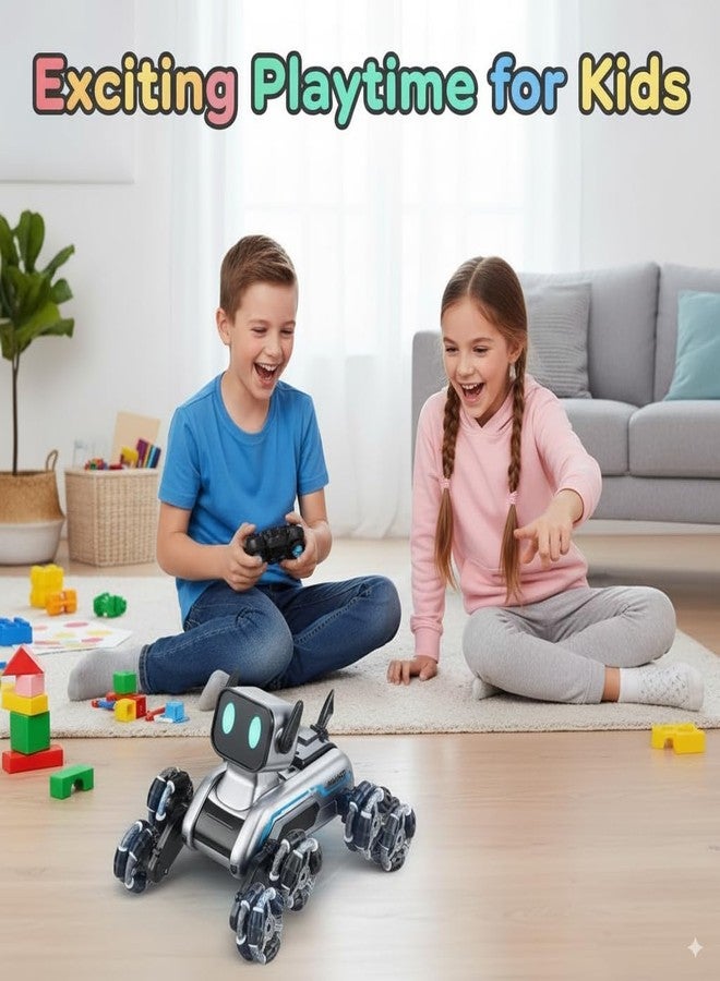 Onecado Remote Control Car for Kids & Adults 8WD Gesture Sensor RC Stunt Car with Lights, Music & Robot Dog Design 360° Rotating Drift RC Vehicle Toy Birthday Gift for Boys & Girls - Black - Image 5
